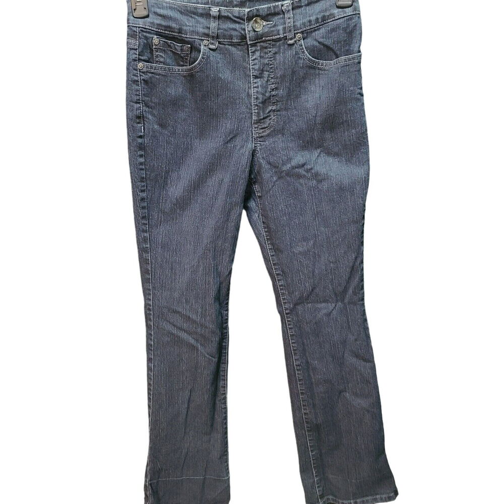Nine West Womens Jeans Dark Blue Size 6 Cotton Blend Zip Button Pockets